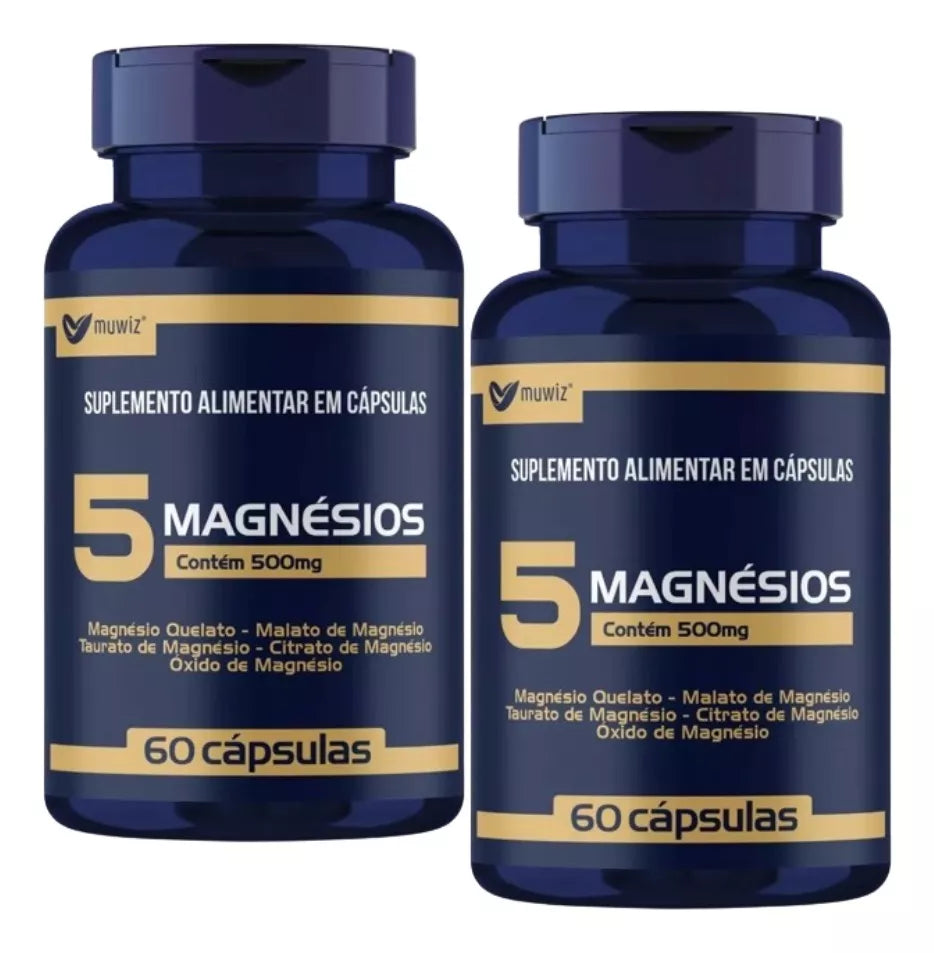 2x 5 Magnesios 60 Cápsulas 500mg Muwiz