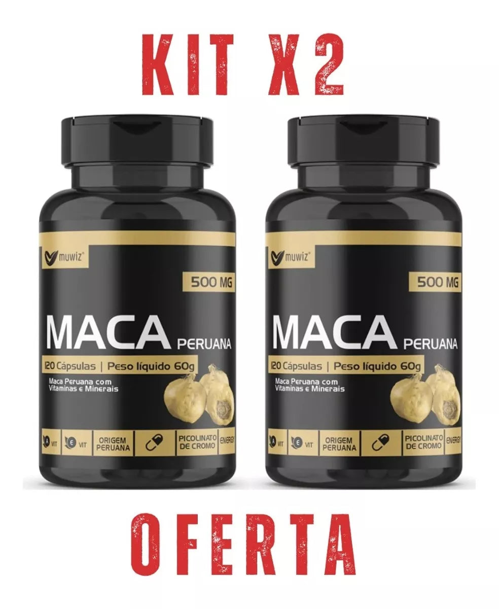 Maca Peruana 240cp Energizante Y Vigorizante - Energy Kit X2