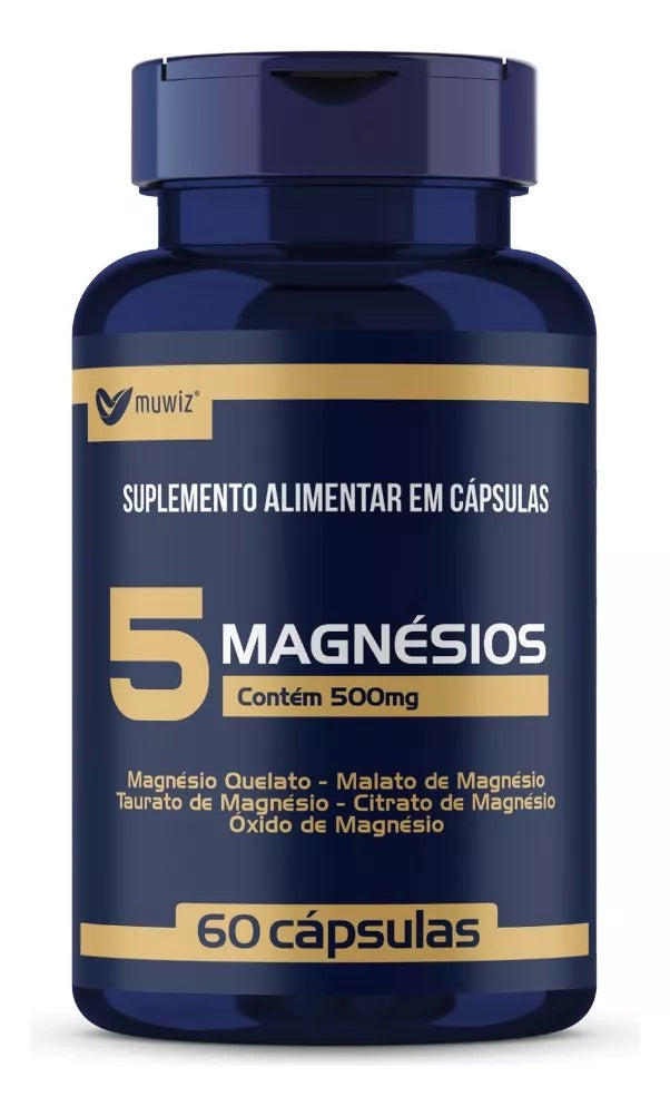 2x 5 Magnesios 60 Cápsulas 500mg Muwiz