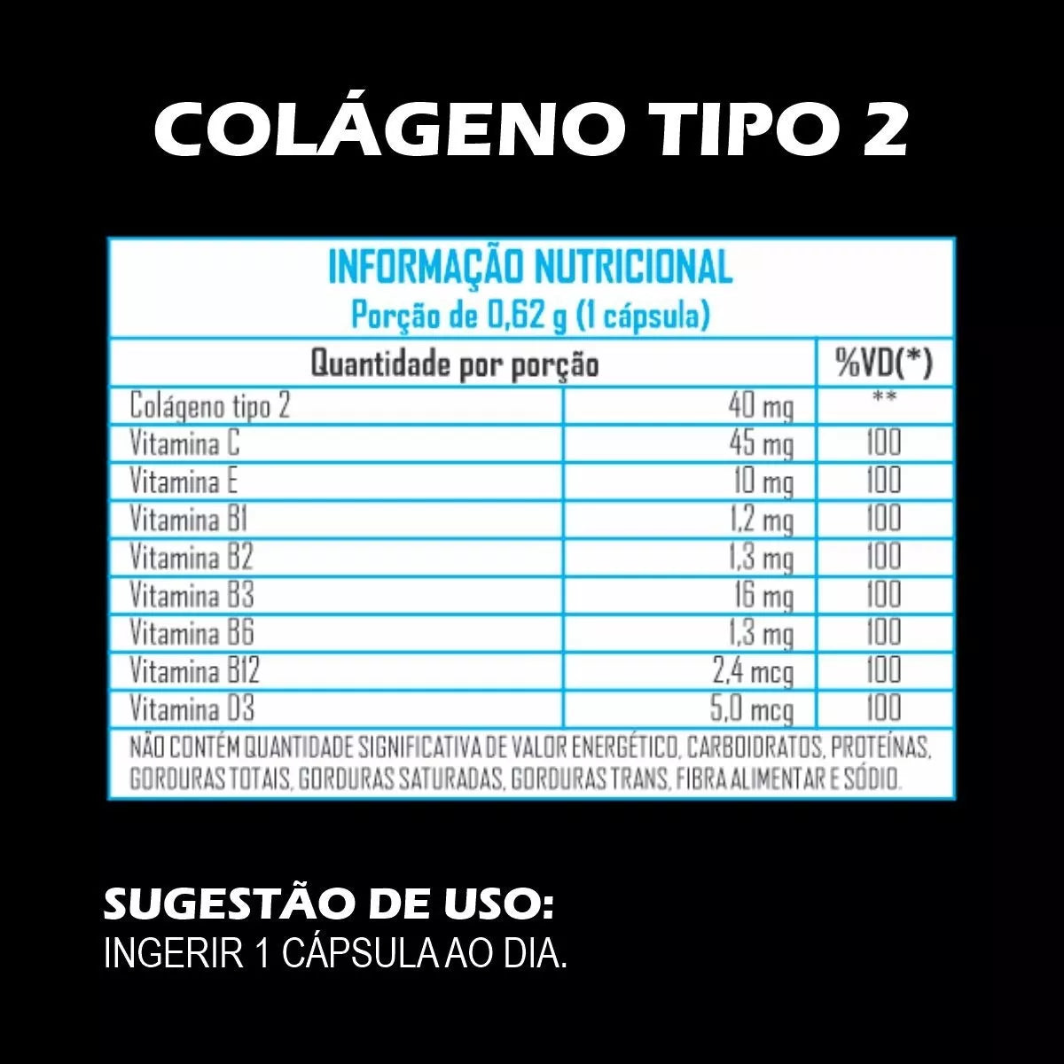 Colageno Tipo 2 + Vitaminas Rodilla Y Articulaciones 60 Caps