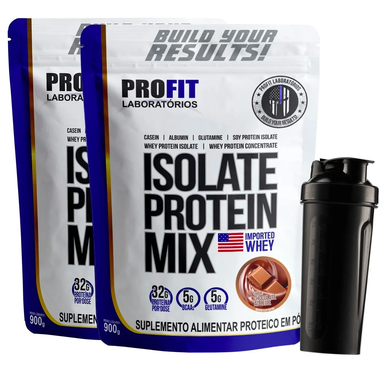 KIT 2X ISOLATE PROTEIN 900G + VASO DE REGALO- ProFit Labs - ENERGYSUPLEMENTOS.UY